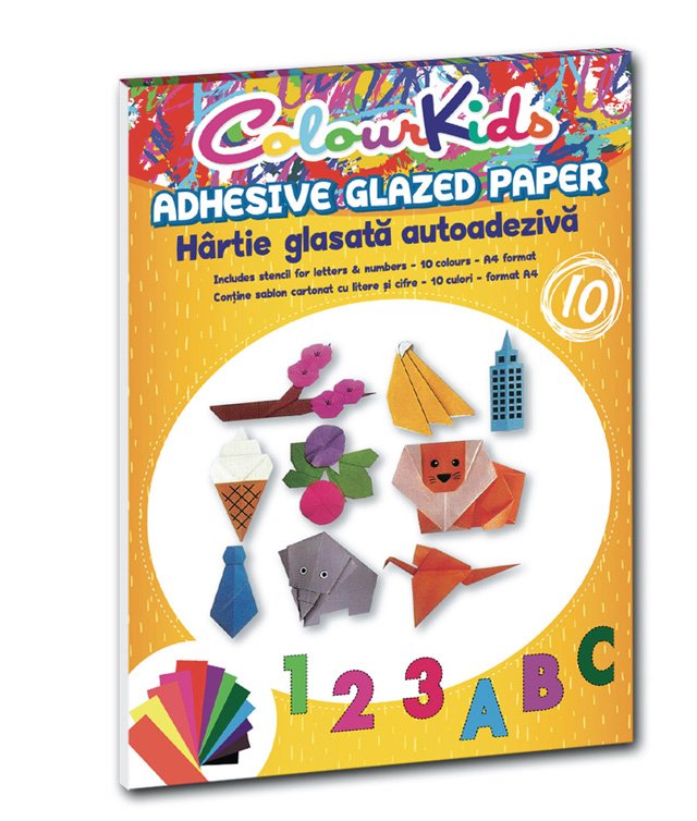 HARTIE GLASATA AUTOCOLANTA A4 10 CULORI/SET COLOUR KIDS PIGNA HARTIE GLASATA AUTOCOLANTA A4 10 CULORI/SET COLOUR KIDS PIGNA